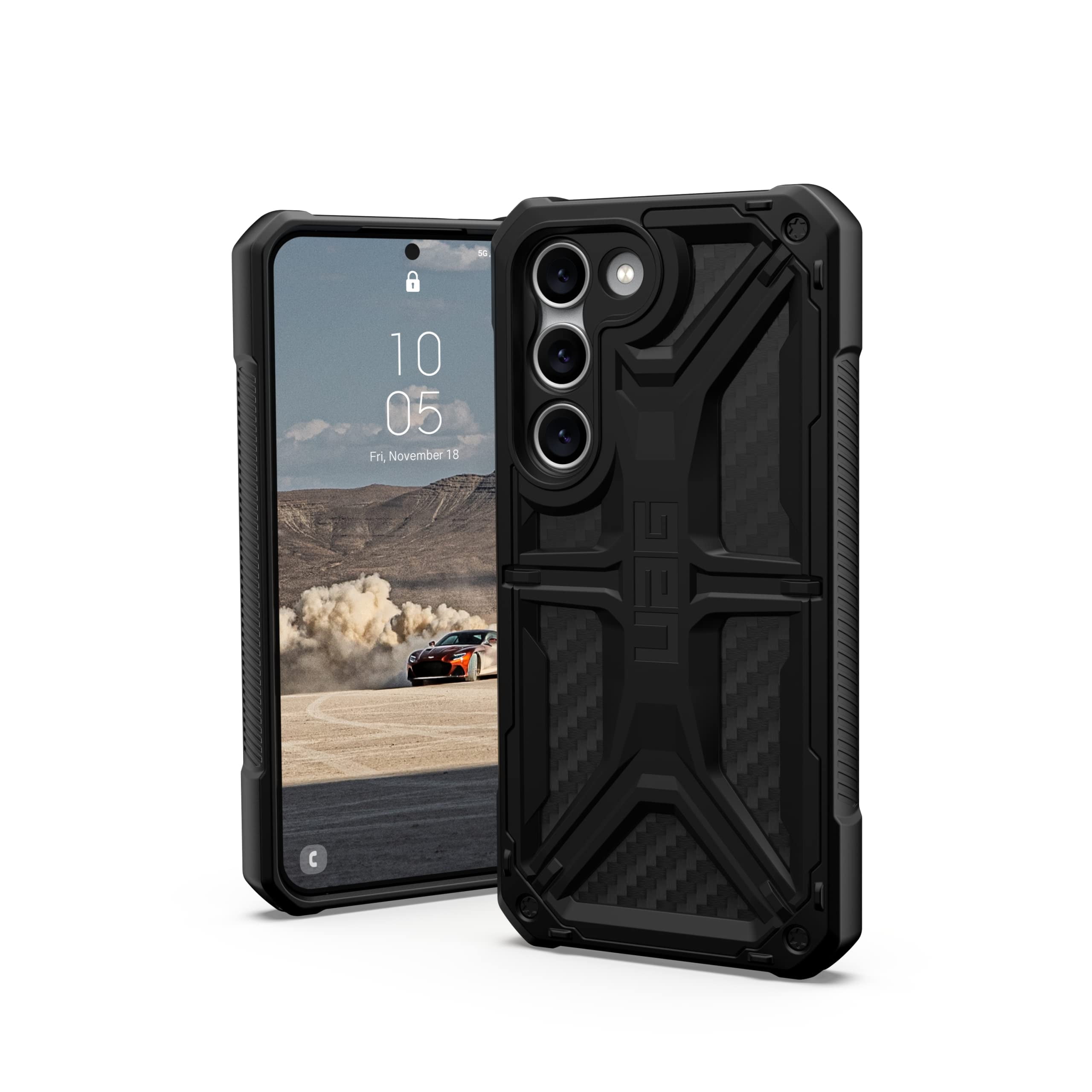 UAG Samsung Galaxy S23 Case 6.1" Monarch Carbon Fiber - Rugged Heavy Duty Shockproof Impact Resistant Protective Cover by URBAN ARMOR GEAR