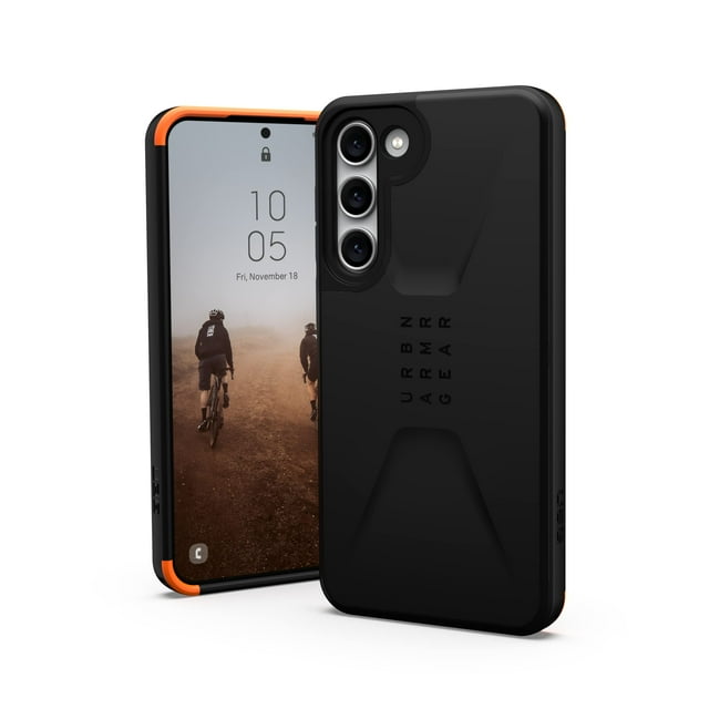 UAG Samsung Galaxy S23 Plus Case 6.6" Civilian Black - Rugged Slim Fit Shockproof Impact Resistant Protective Cover by URBAN ARMOR GEAR
