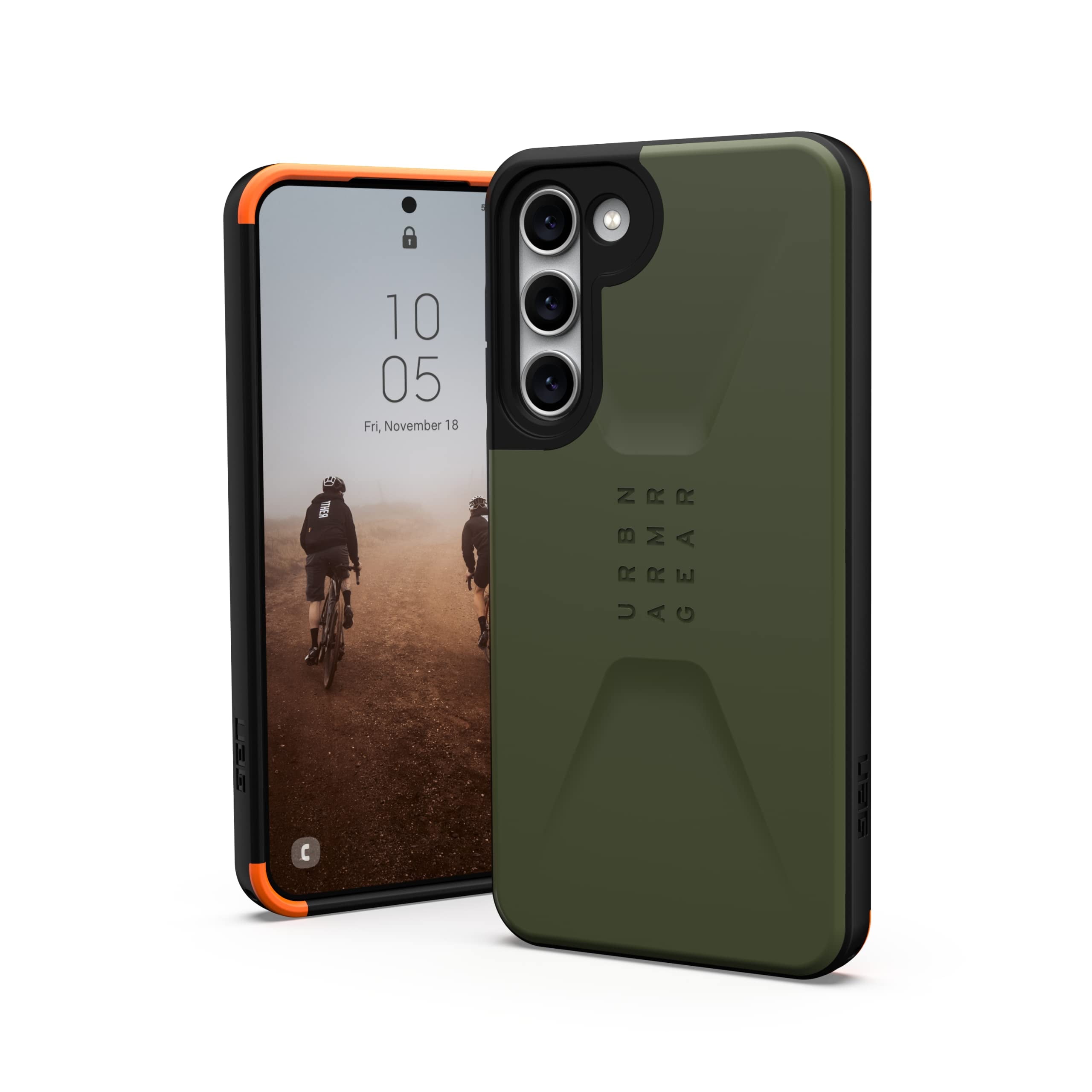 UAG Samsung Galaxy S23 Plus Case 6.6" Civilian Olive Drab Green - Rugged Slim Fit Shockproof Impact Resistant Protective Cover by URBAN ARMOR GEAR