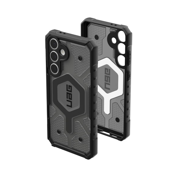 UAG Samsung Galaxy S24 FE Case Pathfinder Clear, Magnetic Charging Transparent Rugged Military Grade Dropproof Impact Resistant Protective Cover, Ash