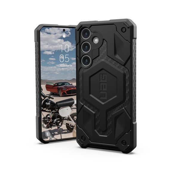 UAG Samsung Galaxy S24 Plus Case 6.7" Monarch Carbon Fiber, Rugged Military Drop-Proof Impact Resistant Non-Slip Protective Cover