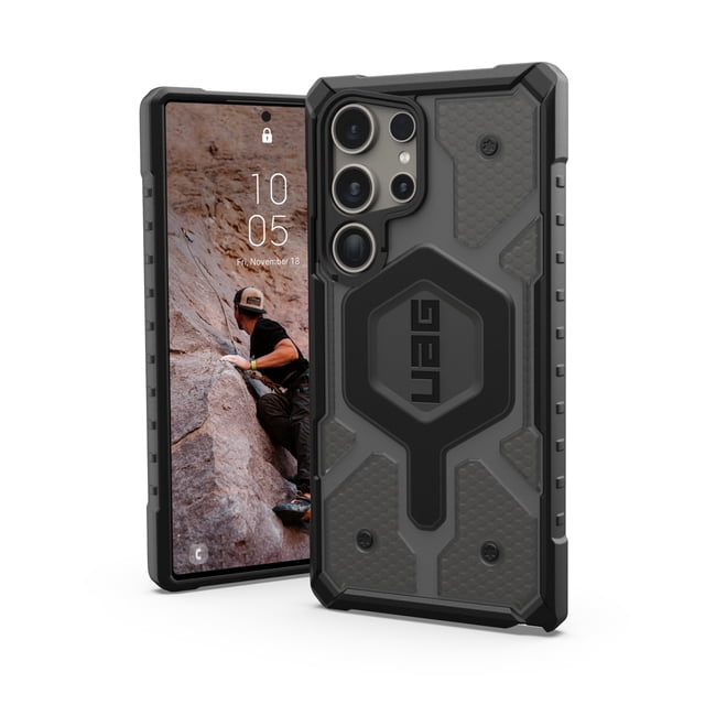 UAG Samsung Galaxy S24 Ultra Case 6.8" Pathfinder Clear Ash, Rugged Military Drop-Proof Impact Resistant Non-Slip Transparent Protective Cover