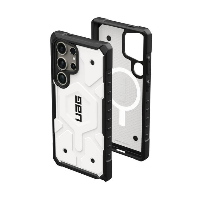 UAG Samsung Galaxy S24 Ultra Case 6.8" Pathfinder White, Magnetic Charging Rugged Military Drop-Proof Impact Resistant Non-Slip Protective Cover
