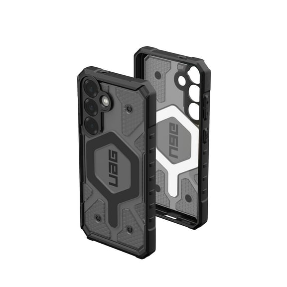 UAG Samsung Galaxy S25 Case 6.2" Pathfinder Clear - Compatible with Magnetic Charging Transparent Rugged Military Drop Tested Protective Cover, Ash