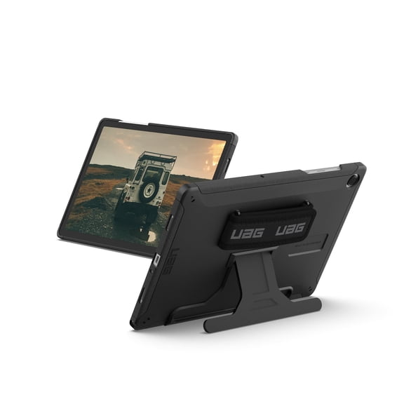 UAG Samsung Galaxy Tab A11+ Plus Case SM-X230 SM-X236 Scout with Handstrap & Kickstand, Rugged Military Grade Dropproof Protective Cover, Black