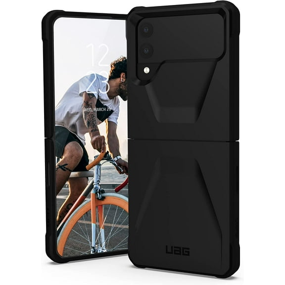 UAG Samsung Galaxy Z Flip 4 Case 2022 Black Civilian Sleek Ultra-Thin Shock-Absorbent Protective Cover by URBAN ARMOR GEAR