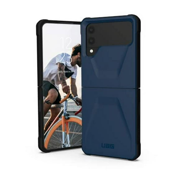 UAG Samsung Galaxy Z Flip 4 Case 2022 Blue Mallard Civilian Sleek Ultra-Thin Shock-Absorbent Protective Cover by URBAN ARMOR GEAR