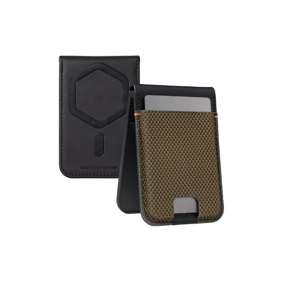 UAG Slim Wallet Kevlar Olive 6 Cards Holder with Kickstand RFID Blocking, Metropolis Magnetic Wallet Compatible with MagSafe for iPhone, Galaxy