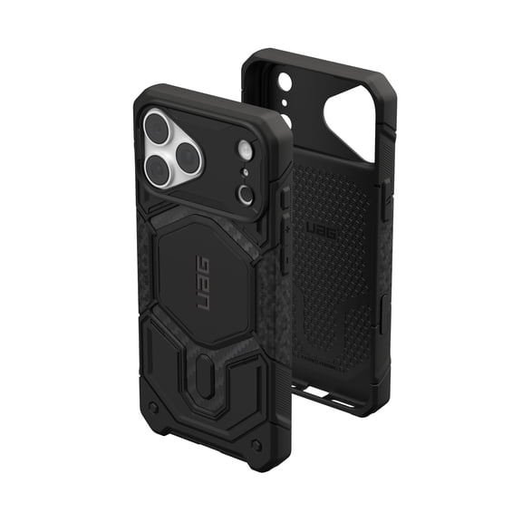 UAG Monarch Pro Case for iPhone 18 Pro Max/iPhone 17 Pro Max, Carbon Fiber, Camera Control Cover Button, MagSafe Compatible, Carbon Fiber Inlay, Featherlight, Traction Grip