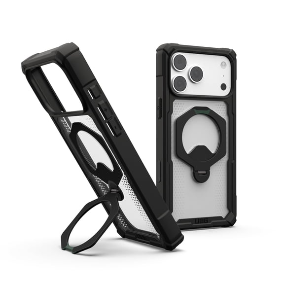 UAG Plasma XTE 360 Kickstand Case for iPhone 18 Pro Max Case/17 Pro Max, Clear, Camera Control Cover Button, MagSafe Compatible, 20ft Drop Protection, Phone Ring Grip, Raised Bezel, Tactile Buttons