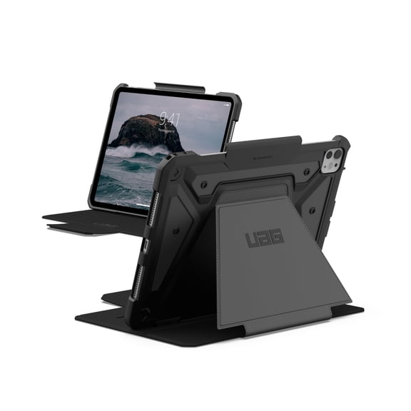 UAG iPad Pro 11" Case M5 2025 6th Gen, M4 2024 5th Gen A3357 A3358 A3359 A2836 A837 A3006, Adjustable Multi-Angle Stand Folio Cover w/Pencil Holder, Metropolis SE Black