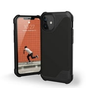 UAG iPhone 12 Mini Case [5.4-inch screen] Feather-Light Heavy Duty Shockproof Slim Rugged Metropolis LT. Protective Cover, Smooth PU SATN ARMR Black