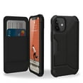 thumbnail image 1 of UAG iPhone 12 Mini Case [5.4-inch screen] Flip Folio Cover with Card Slots and Viewing Stand Feather-Light Rugged Metropolis Protective Cover, Smooth PU SATN ARMR Black, 1 of 5