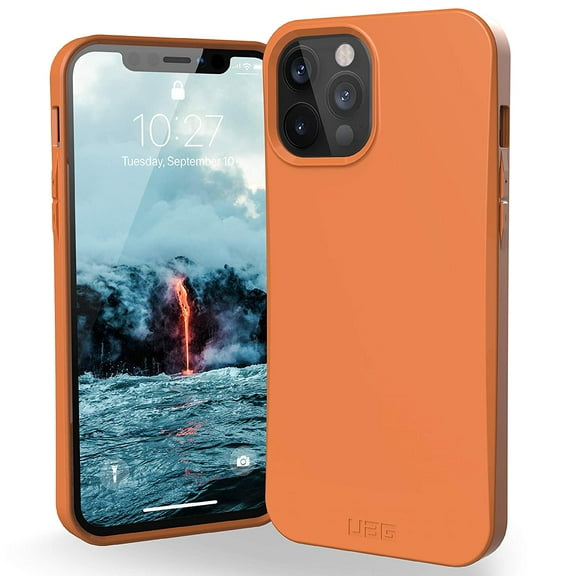 UAG iPhone 12 Pro Max Case [6.7-inch screen] 100% Biodegradable 100% Compostable 100% Mindful Eco-Friendly Ultra Slim Outback Biodegradable Protective Cover, Orange