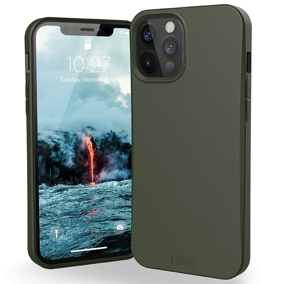 UAG iPhone 12 Pro Max Case [6.7-inch screen] 100% Biodegradable 100% Compostable 100% Mindful Eco-Friendly Ultra Slim Outback Biodegradable Protective Cover, Olive