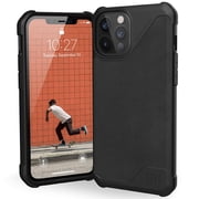 UAG iPhone 12 Pro Max Case [6.7-inch screen] Feather-Light Heavy Duty Shockproof Slim Rugged Metropolis LT. Protective Cover, Supple Italian Leather LTHR ARMR Black