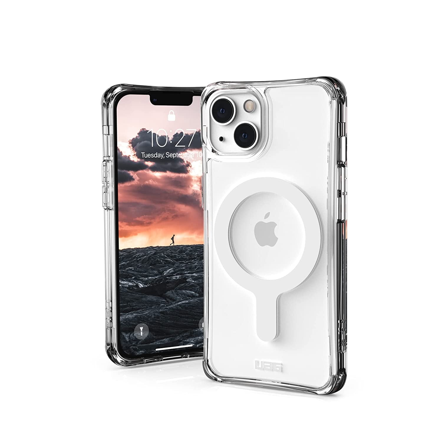 UAG iPhone 13 Case [6.1-inch screen] Compatible with MagSafe Rugged Lightweight Slim Shockproof Clear Plyo Protective Cover, Ice