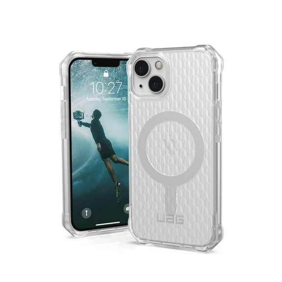 UAG iPhone 13 Case [6.1-inch screen] Compatible with MagSafe Rugged Slim Ergonomic Essential Armor Protective Cover, Frosted Ice