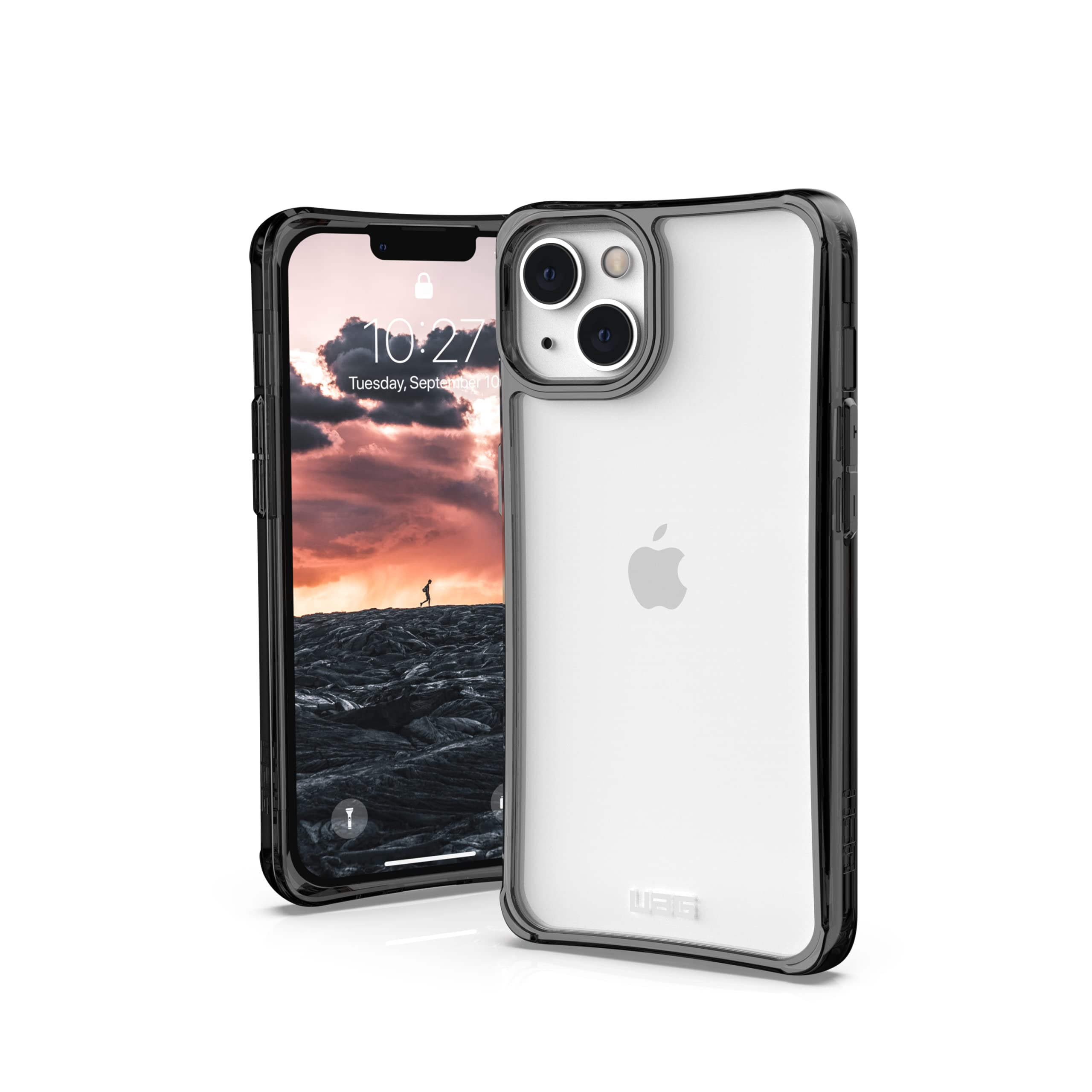 UAG iPhone 13 Case [6.1-inch screen] Rugged Lightweight Slim Shockproof Clear Plyo Protective Cover, Ash