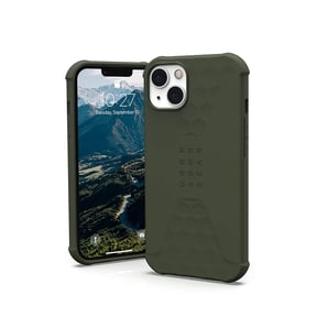 UAG iPhone 13 Case [6.1-inch screen] Ultra-Thin Shock-Absorbent Sleek Smooth Soft Touch Silicone Standard Issue Protective Cover, Olive