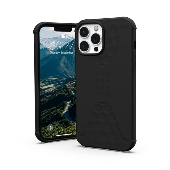 UAG iPhone 13 Pro Max Case [6.7-inch Screen] Ultra-Thin Shock-Absorbent Sleek Smooth Soft Touch Silicone Standard Issue Protective Cover, Black