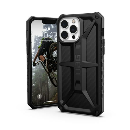 UAG iPhone 13 Pro Max Case [6.7-inch screen] Rugged Lightweight Slim Shockproof Premium Monarch Protective Cover, Carbon Fiber