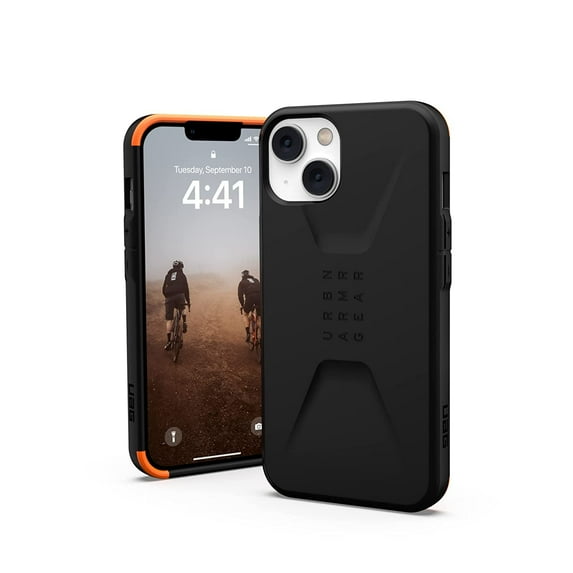 UAG iPhone 14 Case Black 6.1" Civilian Sleek Ultra Thin Impact Resistant Dropproof Protective Cover Compatible with Wireless Charging by URBAN ARMOR GEAR