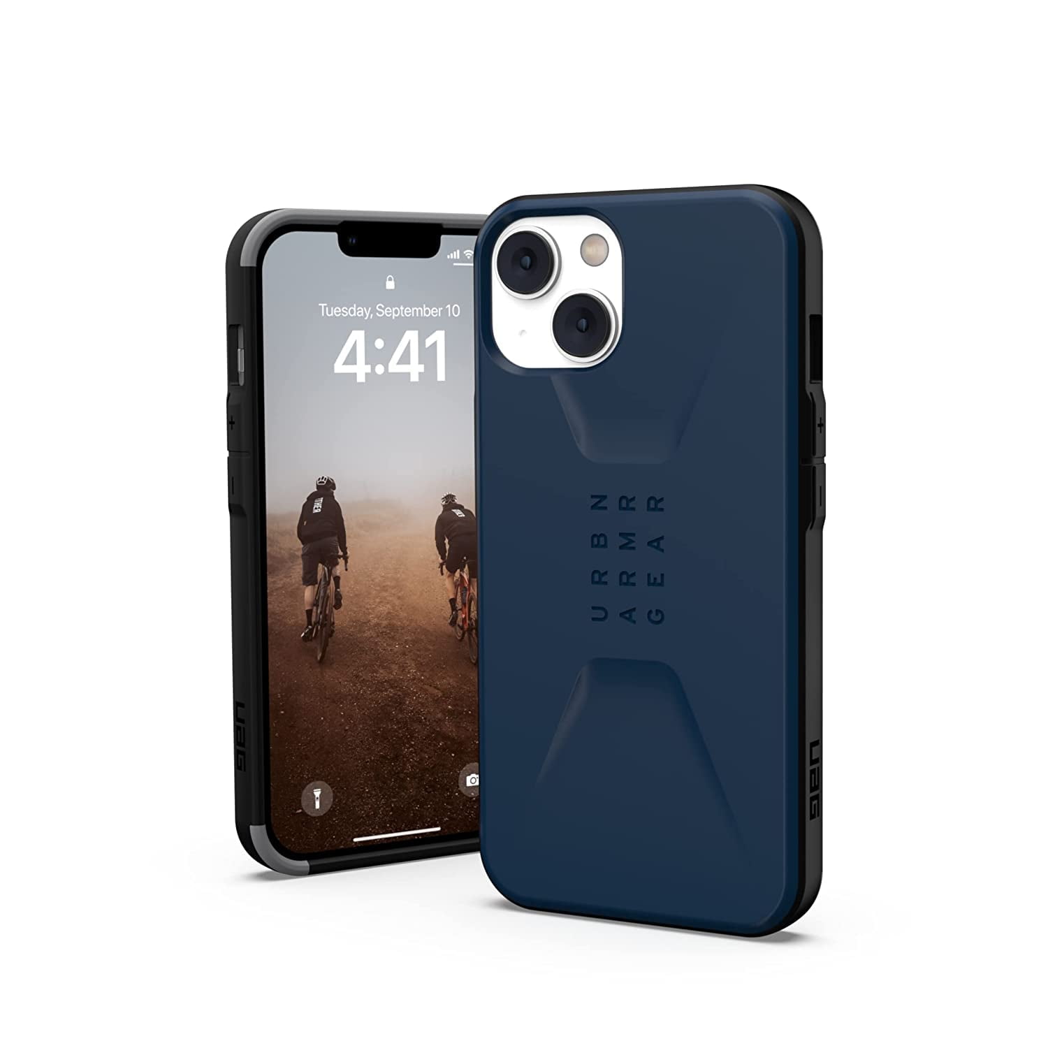 UAG iPhone 14 Case Blue Mallard 6.1" Civilian Sleek Ultra Thin Impact Resistant Dropproof Protective Cover Compatible with Wireless Charging by URBAN ARMOR GEAR