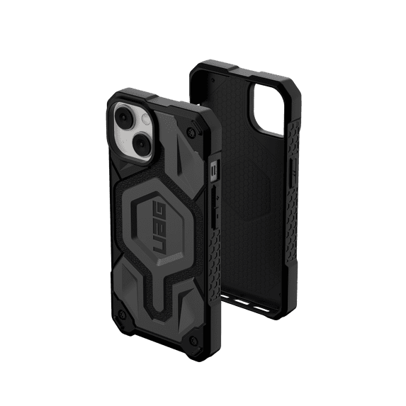 UAG iPhone 14 Case Silver 6.1" Monarch Pro Built-in Magnet Compatible with MagSafe Charging Rugged Shockproof Dropproof Premium Protective Cover