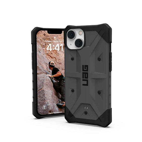 UAG iPhone 14 Case Silver 6.1" Pathfinder Slim Lightweight Shockproof Dropproof Rugged Protective Cover Compatible with Wireless Charging by URBAN ARMOR GEAR
