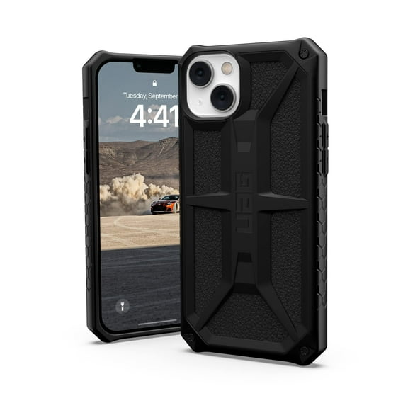 UAG iPhone 14 Plus Case Black 6.7" Monarch Rugged Premium Protective Cover Lightweight Slim Shockproof Dropproof Compatible with Wireless Charging by URBAN ARMOR GEAR