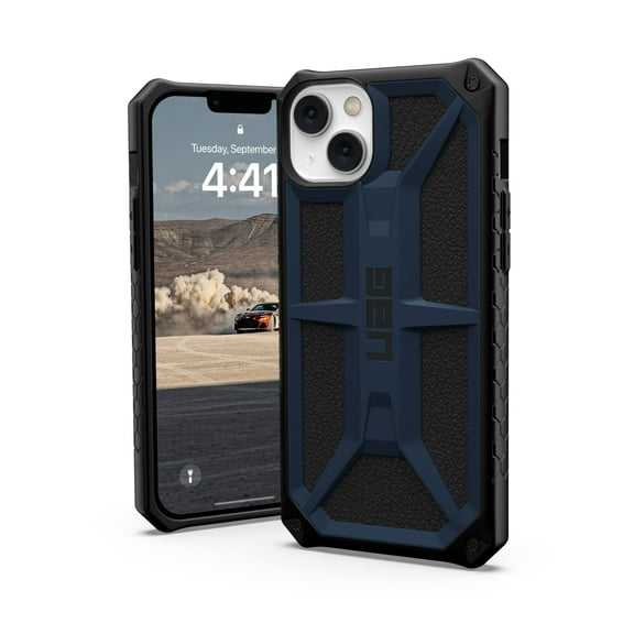UAG iPhone 14 Plus Case Blue Mallard 6.7" Monarch Rugged Premium Protective Cover Lightweight Slim Shockproof Dropproof Compatible with Wireless Charging by URBAN ARMOR GEAR