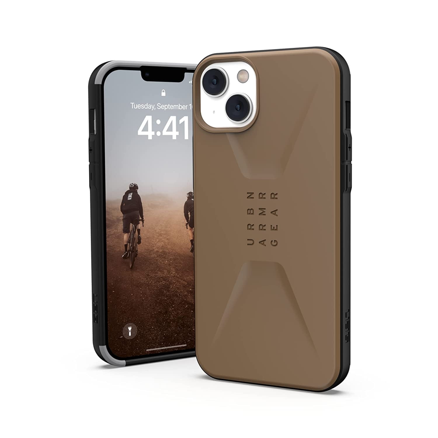 UAG iPhone 14 Plus Case Dark Earth 6.7" Civilian Sleek Ultra Thin Slim Impact Resistant Dropproof Protective Cover Compatible with Wireless Charging by URBAN ARMOR GEAR