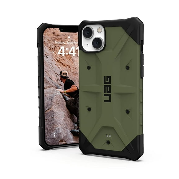 UAG iPhone 14 Plus Case Green Olive 6.7" Pathfinder Slim Lightweight Shockproof Dropproof Rugged Protective Cover Compatible with Wireless Charging by URBAN ARMOR GEAR