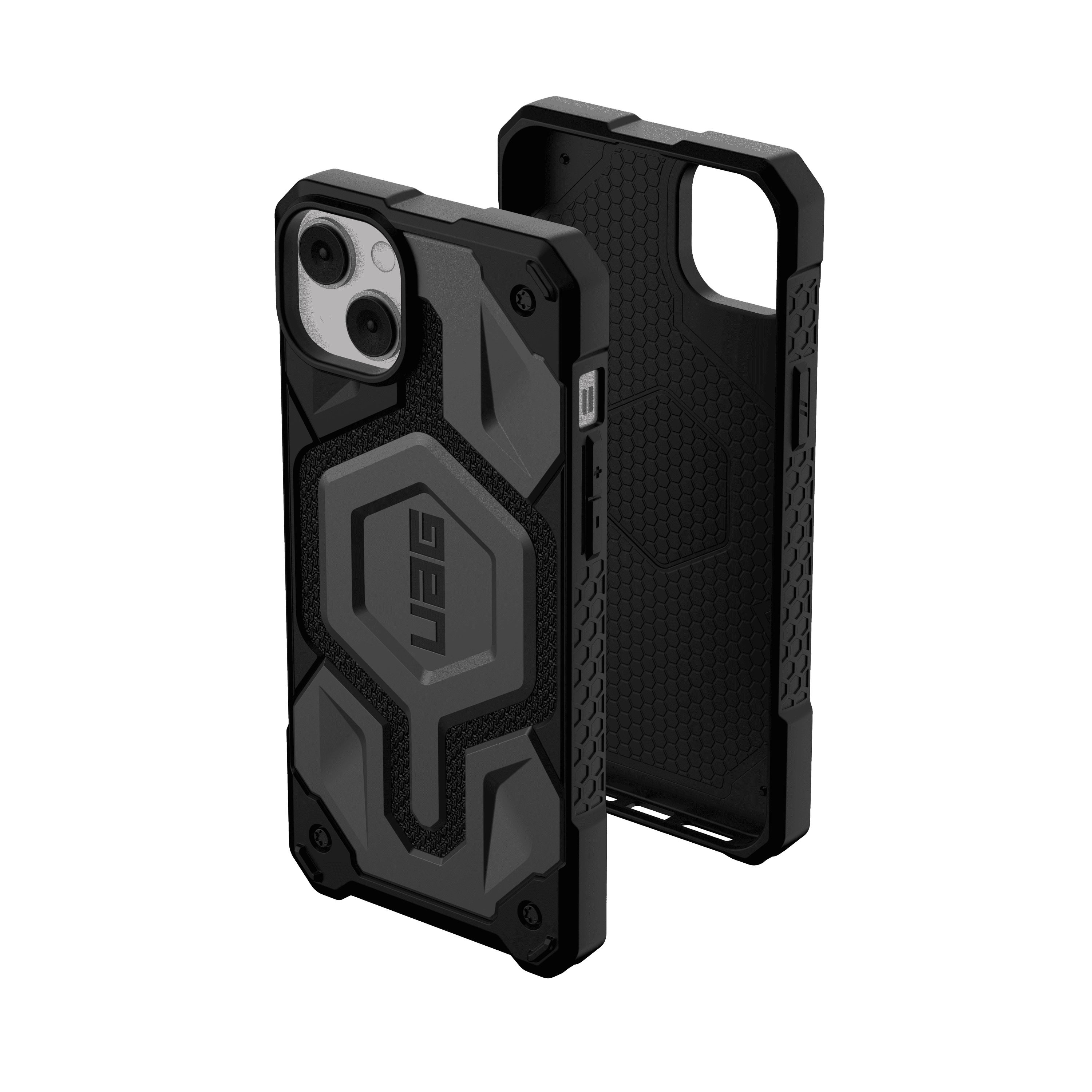 UAG iPhone 14 Plus Case Kevlar Silver 6.7" Monarch Pro Built-in Magnet Compatible with MagSafe Charging Rugged Shockproof Dropproof Premium Protective Cover