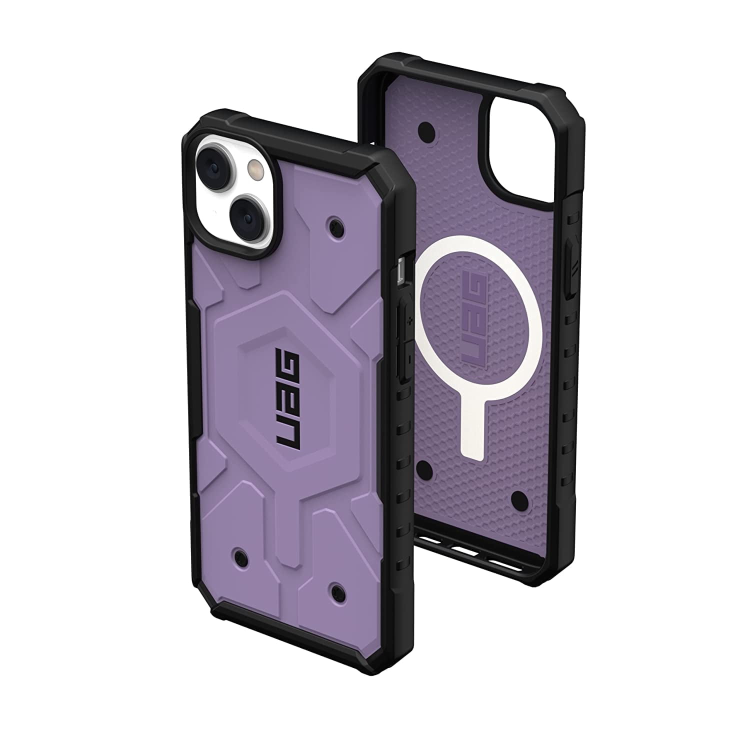 UAG iPhone 14 Plus Case Purple Lilac 6.7" Pathfinder Built-in Magnet Compatible with MagSafe Charging Slim Lightweight Shockproof Dropproof Rugged Protective Cover by URBAN ARMOR GEAR