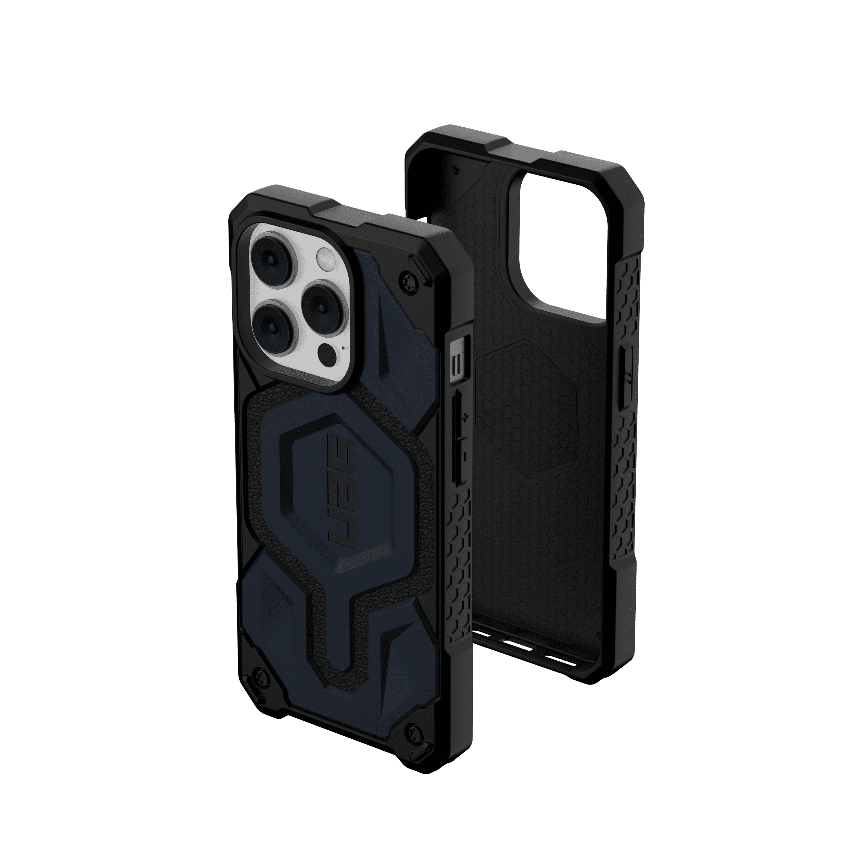 UAG iPhone 14 Pro Case Blue Mallard 6.1" Monarch Pro Built-in Magnet Compatible with MagSafe Charging Rugged Shockproof Dropproof Premium Protective Cover