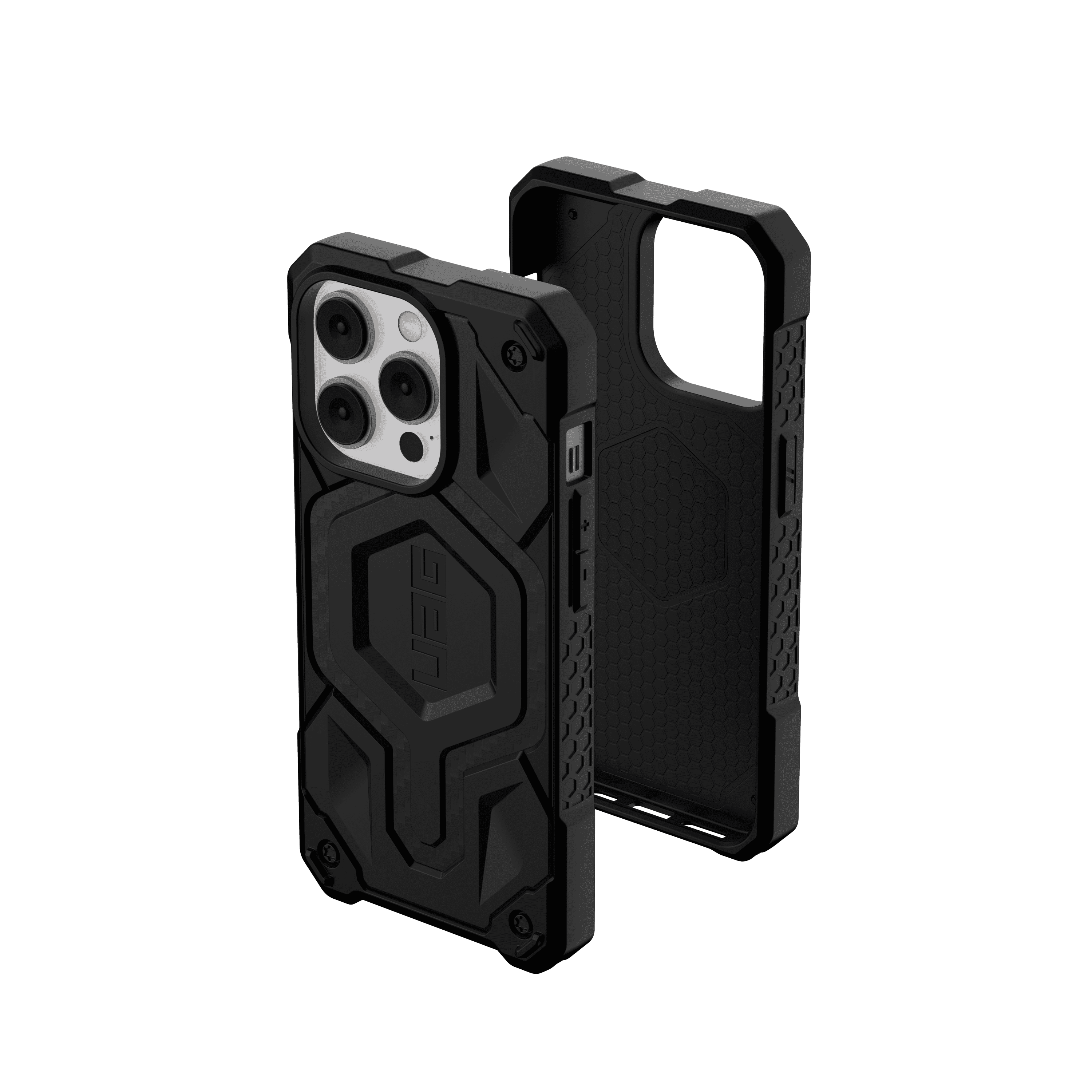 UAG iPhone 14 Pro Case Carbon Fiber 6.1" Monarch Pro Built-in Magnet Compatible with MagSafe Charging Rugged Shockproof Dropproof Premium Protective Cover