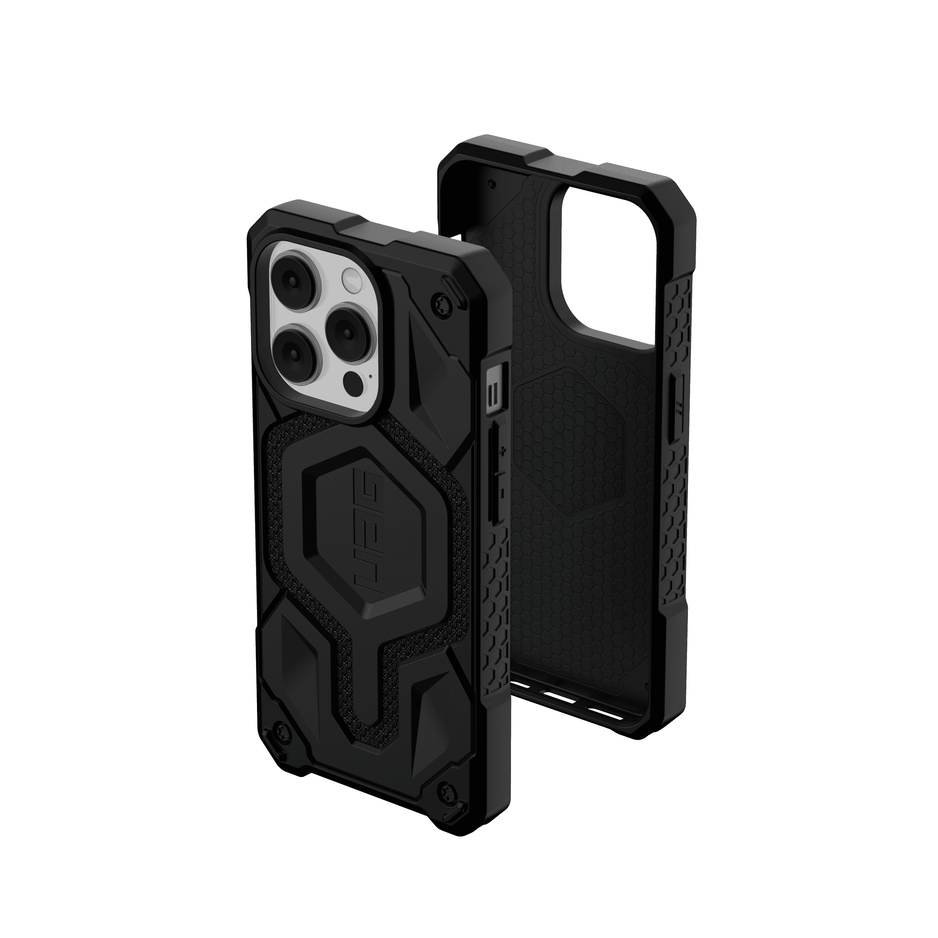 UAG iPhone 14 Pro Case Kevlar Black 6.1" Monarch Pro Built-in Magnet Compatible with MagSafe Charging Rugged Shockproof Dropproof Premium Protective Cover