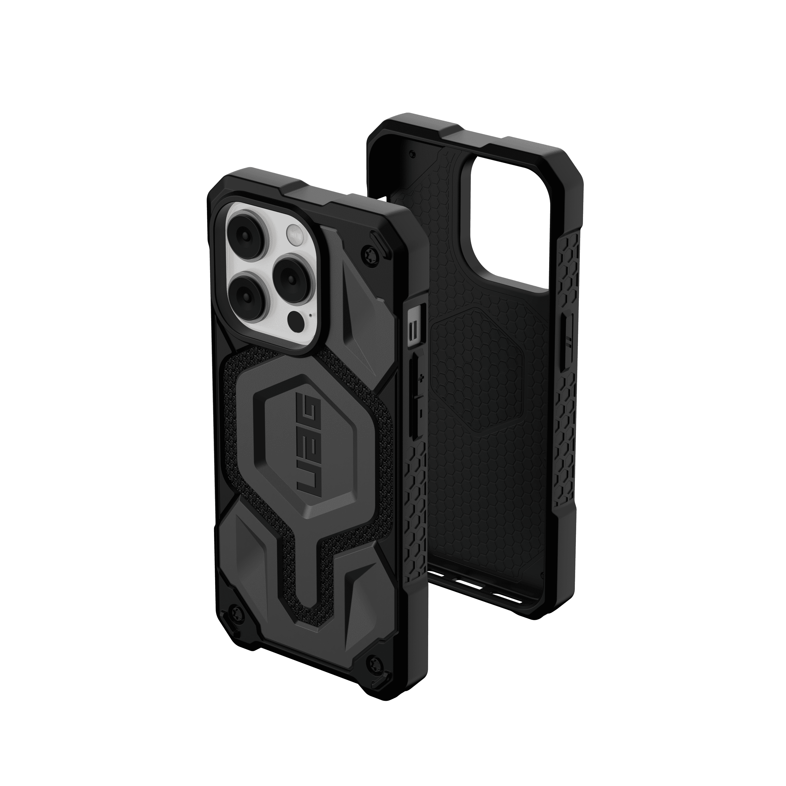 UAG iPhone 14 Pro Case Kevlar Silver 6.1" Monarch Pro Built-in Magnet Compatible with MagSafe Charging Rugged Shockproof Dropproof Premium Protective Cover