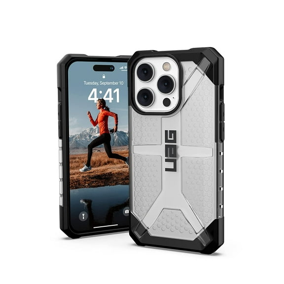 UAG iPhone 14 Pro Case Translucent Clear Ice 6.1" Plasma Lightweight Slim Shockproof Transparent Protective Cover Compatible with Wireless Charging by URBAN ARMOR GEAR