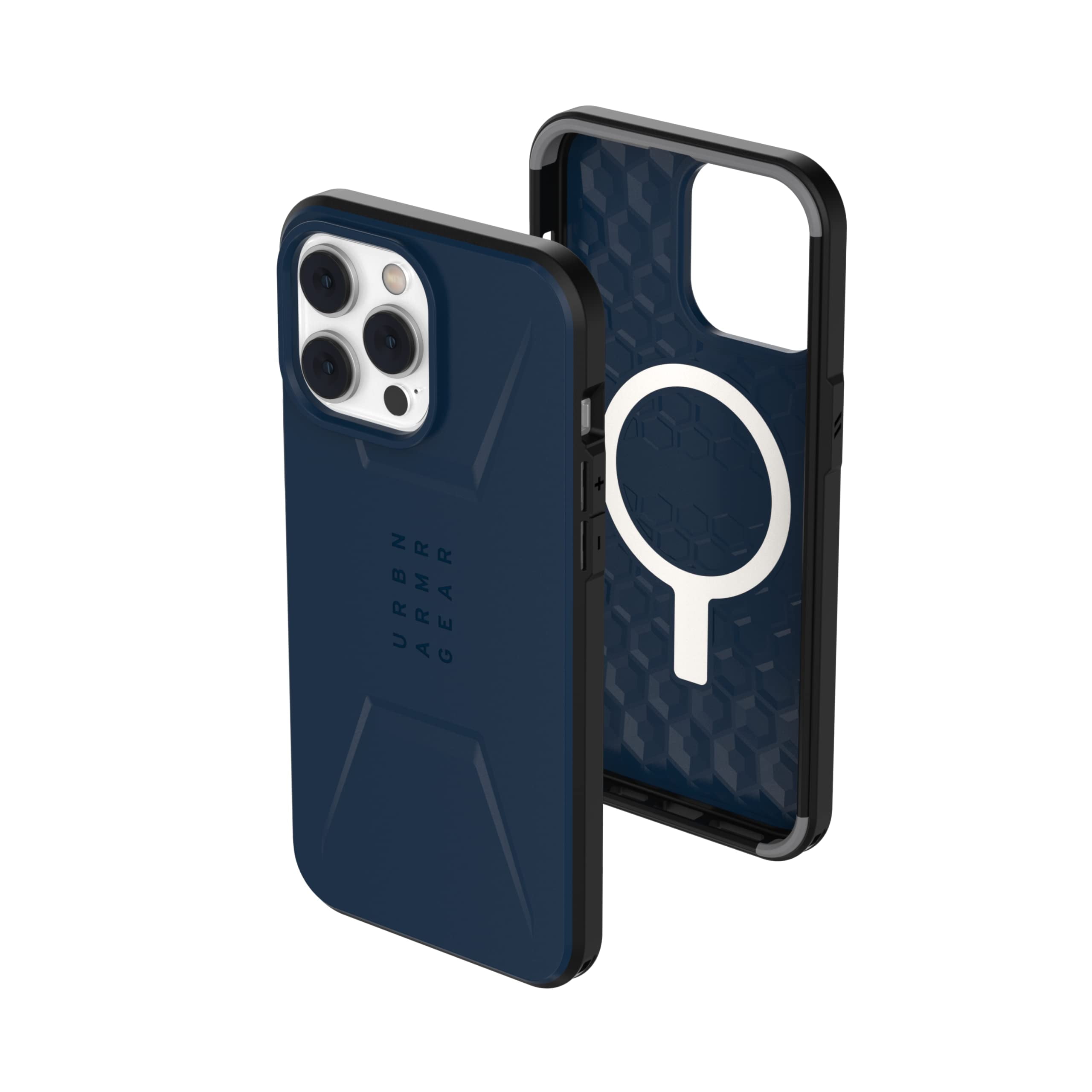 UAG iPhone 14 Pro Max Case Blue Mallard 6.7" Civilian Build-in Magnet Compatible with MagSafe Charging Sleek Ultra Thin Slim Shockproof Protective Cover