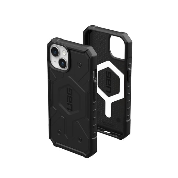 UAG iPhone 15 Case 6.1" Pathfinder Black Built-in Magnet Compatible with MagSafe Charging Rugged Military Grade Dropproof Protective Cover by URBAN ARMOR GEAR