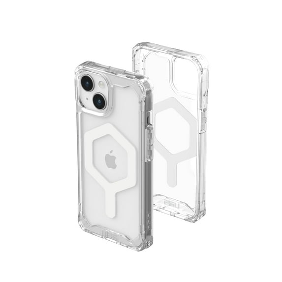 UAG iPhone 15 Case 6.1" Plyo Ice/White Built-in Magnet Compatible with MagSafe Charging Rugged Anti-Yellowing Transparent Clear Dropproof Protective Cover by URBAN ARMOR GEAR