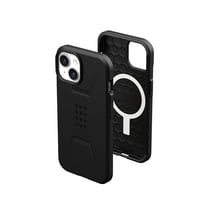 UAG iPhone 15 Plus Case 6.7" Civilian Black Built-in Magnet Compatible with MagSafe Charging Rugged Military Grade Dropproof Protective Cover by URBAN ARMOR GEAR