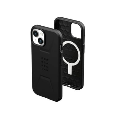 UAG iPhone 15 Plus Case 6.7" Civilian Black Built-in Magnet Compatible with MagSafe Charging Rugged Military Grade Dropproof Protective Cover by URBAN ARMOR GEAR