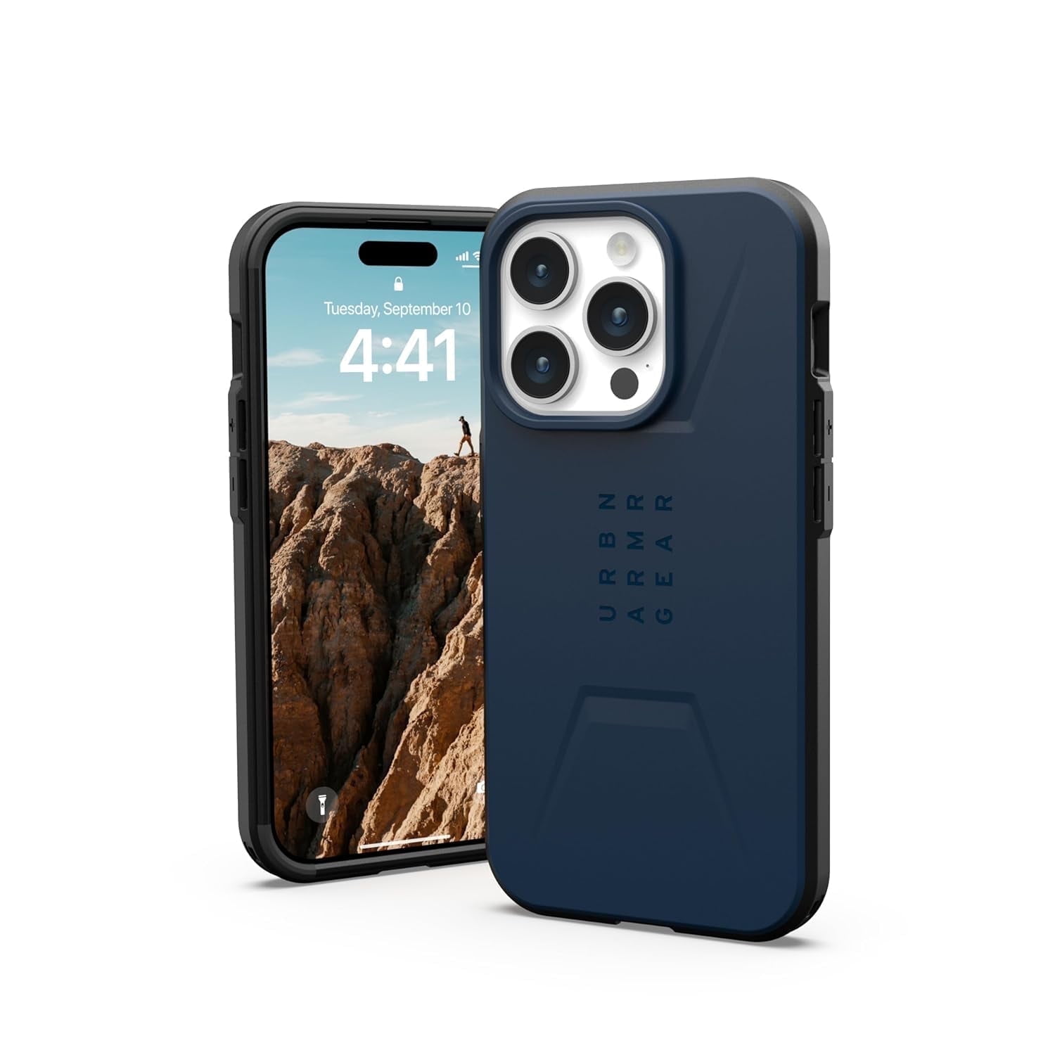 UAG iPhone 15 Pro Case 6.1" Civilian Mallard Built-in Magnet Compatible with MagSafe Charging Rugged Military Grade Dropproof Protective Cover by URBAN ARMOR GEAR