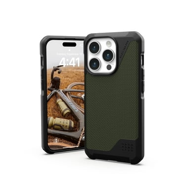 UAG iPhone 15 Pro Case 6.1" Metropolis LT Kevlar Olive Built-in Magnet Compatible with MagSafe Charging Rugged Military Grade Dropproof Protective Cover by URBAN ARMOR GEAR