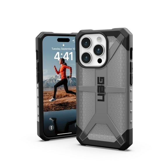 UAG iPhone 15 Pro Case 6.1" Plasma Ash Rugged Transparent Clear Military Grade Drop Tested Protective Cover by URBAN ARMOR GEAR