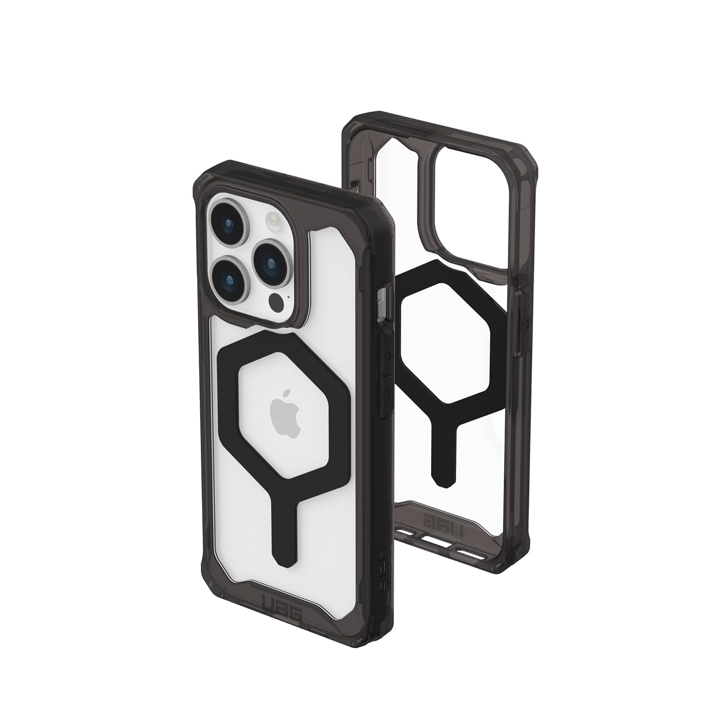 UAG iPhone 15 Pro Case 6.1" Plyo Black/Black Built-in Magnet Compatible with MagSafe Charging Rugged Anti-Yellowing Transparent Clear Protective Cover by URBAN ARMOR GEAR